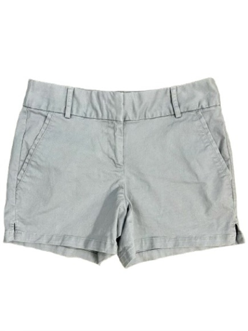 LOFT Women's Gray The Riviera Short Size 00 Classic Chino Flat Front Stretch